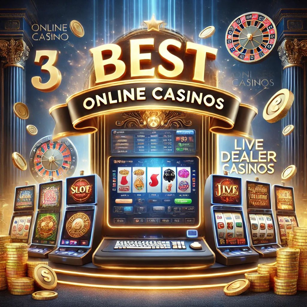 Yüksek kaliteli online casino arayüzü, popüler slot oyunları, canlı krupiye masaları ve “Best Online Casinos” bannerı.