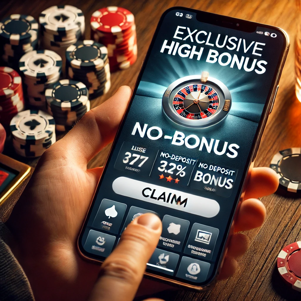 Bir kullanıcı, akıllı telefonunda online casino uygulamasının yüksek deneme bonusu teklifini inceliyor.